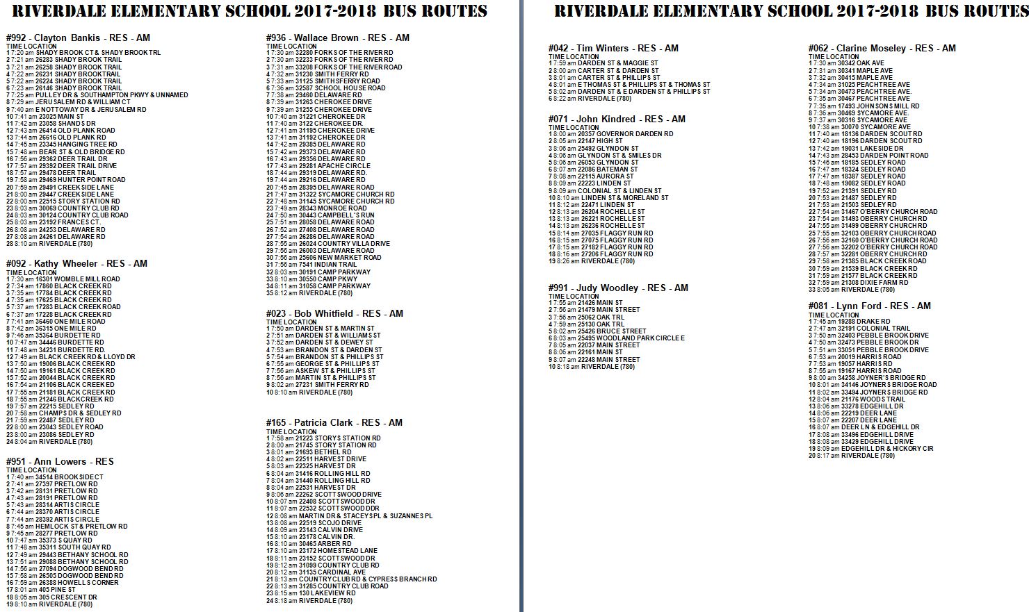 RSTechED 2014 12 Theme-Park Bus schedule